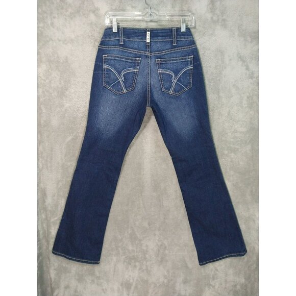 Ariat Jeans Womens 28S Blue Denim REAL Mid Rise Diamond Boot Cut Western - Picture 2 of 8